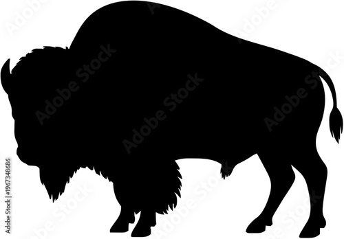 Bison Silhouette – Flat Vector Plotter Cut File
