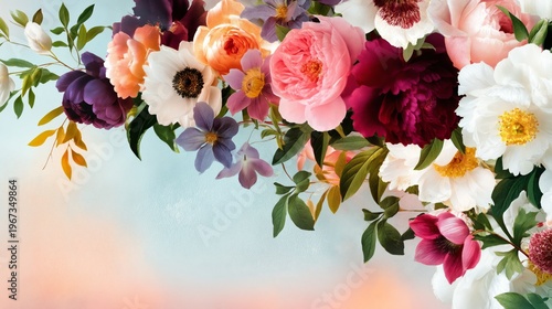 Colorful Flowers Fill the Scene With Vibrant Hues and Natural Beauty in Early...