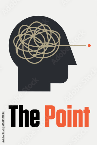 Concept of mindfulness and psychotherapy Human profile silhouette with a tangled mind unraveling to achieve mental clarity and inner peace