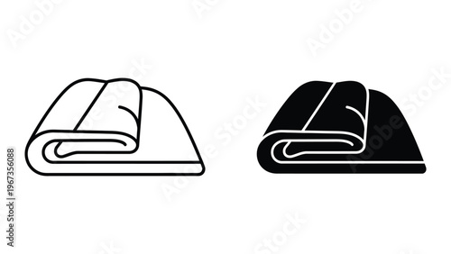 Comparison of a folded towel in light and dark color schemes
