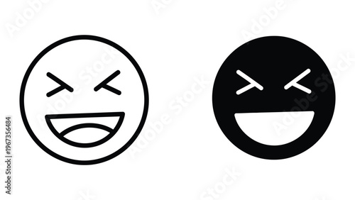 Contrasting emoticon faces with different backgrounds and expressions