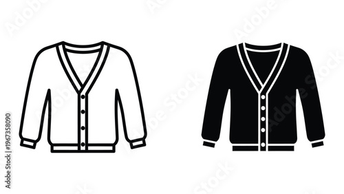 Contrasting v-neck cardigans in black and white