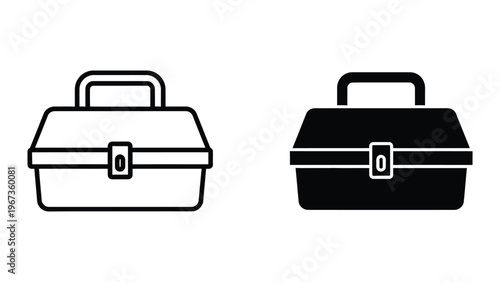 Contrast between a light and dark toolbox icon design