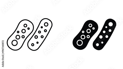 Illustration comparing two different bacterial chromosome representations with gene locations