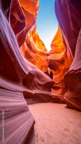 Natural sandstone canyon formation Arizona landscape.