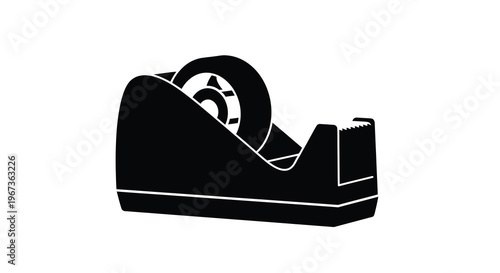 Black tape dispenser graphic a striking minimalist silhouette