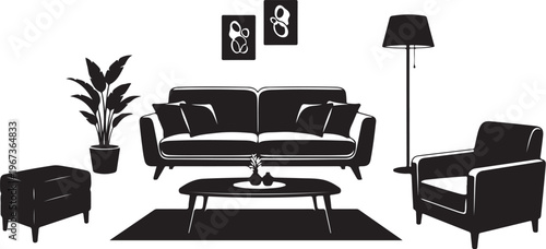Black and white living room furniture sofa couch