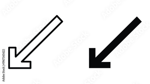 Comparison of a light and bold checkmark arrow symbol design variations