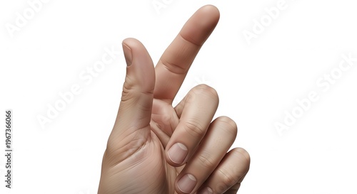 Close-up of Hand with Crossed Fingers Gesture.