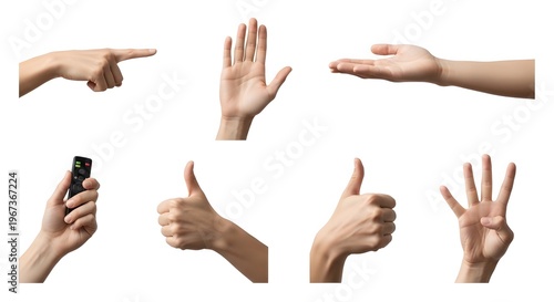 Collection of Human Hand Gestures Showing Various Signals.