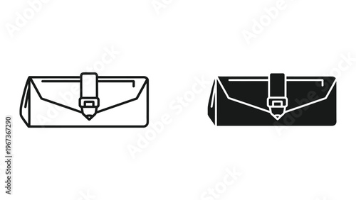 Comparison of a classic and modern duffel bag design illustration