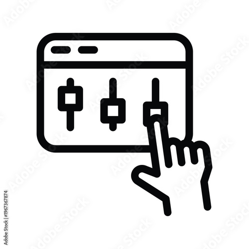 adjustment line icon illustration vector graphic.eps