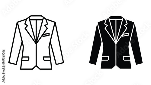 Comparison of a light-colored blazer and a black blazer with white lapels