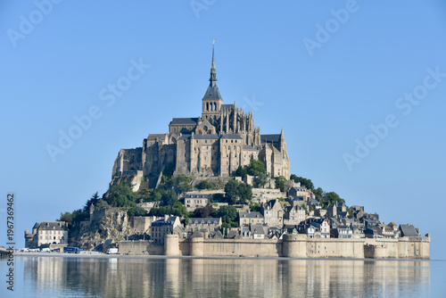 Tidal Island of Mont-Saint-Michel, Normandy, Northern France - Full Frame