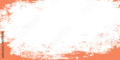 Orange and white distressed grunge texture background with weathered paint effect and rustic vintage scratch overlays