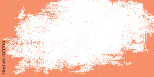 Orange and white distressed grunge texture background with weathered paint effect and rustic vintage scratch overlays