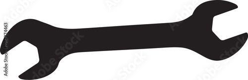 Black double ended wrench tool silhouette