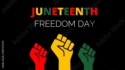 Juneteenth Freedom Day: Pan-African Fists Celebrating Black Liberation and Heritage