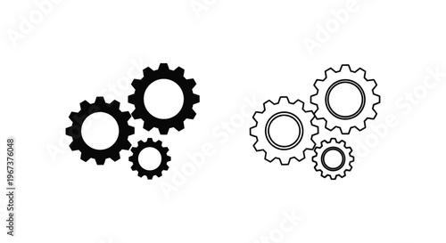 Gears Mechanism Vector