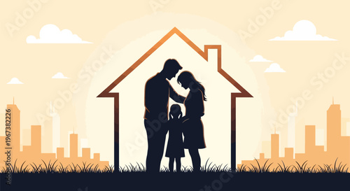 Loving couple embracing in a home.