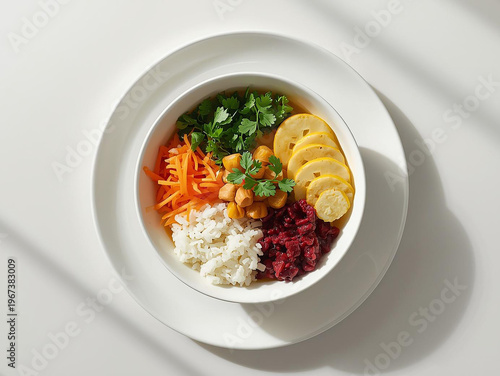 Healthy Food Bowl Top View