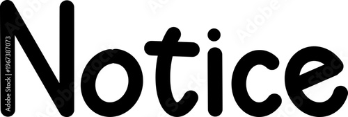 심플한 공지사항 알림 캘리그라피