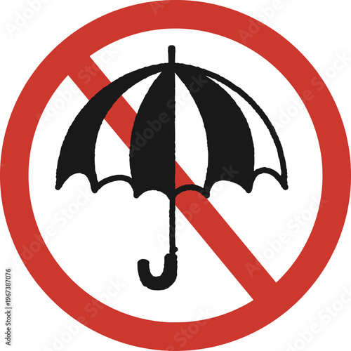 우산 금지 표지