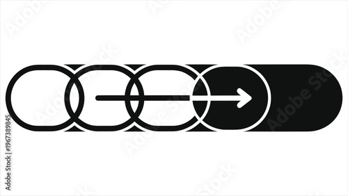 Task Management Pipeline Vector Silhouette: Workflow Diagram Showing To-do to Done Progression for Project Planning and Productivity Improvement
