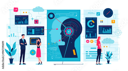 A modern, minimalist illustration of a potted plant with large blue leaves, perfect for use in design projects or as a decorative element.