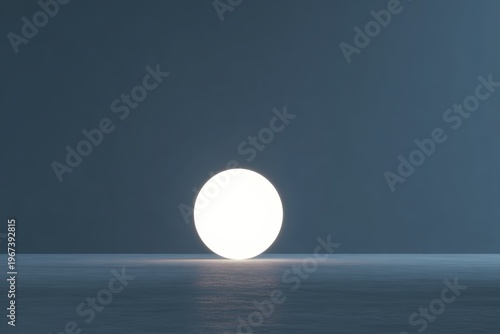 A white egg floating in the middle of a body of water with a blue sky in the background. the egg is in the center of the surrounded by the vast expanse of the ocean.