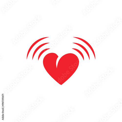 Heart as a symbol of love. Illustration of a heart as a symbol of love on a white background.
