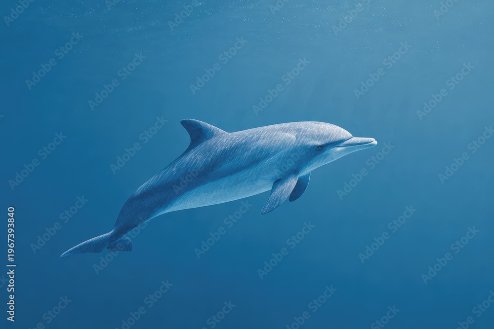 Fototapeta premium A dolphin swimming in the ocean