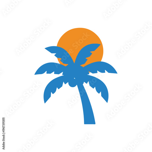 vector illustration of a tropical island