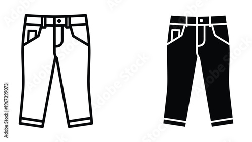 Comparison of light-colored and black jeans with white stitching and belt loops