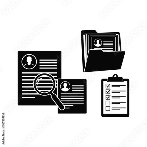 Resume Search and Application Tracking Icons