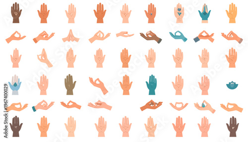 Diverse Hand Gestures in Various Positions.