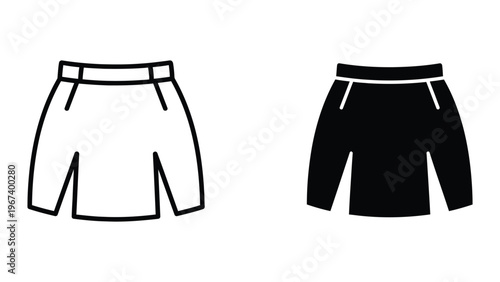 Comparison of light and dark colored shorts with drawstrings and side slits