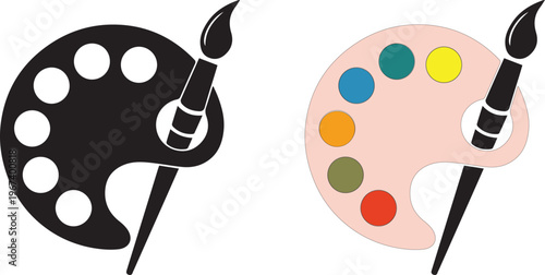 Palette icon, Art icon, illustration