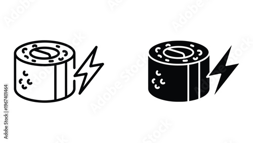 Comparison of a standard bearing and a sealed bearing with lightning bolt symbols indicating electricity