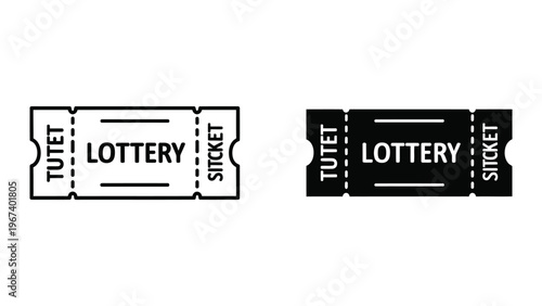 Two vintage style lottery ticket designs in contrasting colors