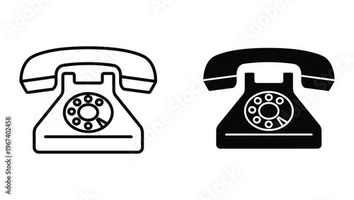Comparison of vintage rotary telephones in different color schemes