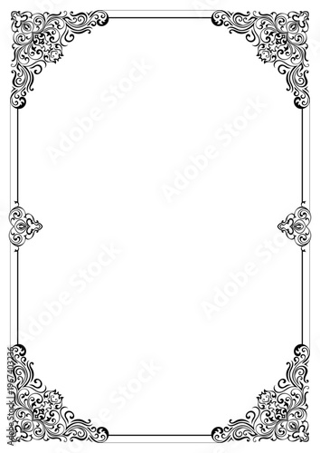 Modernized Thai-style picture frames with vintage designs.