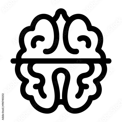 Stylized vector of a human brain highlighting neural pathways and cognitive functions