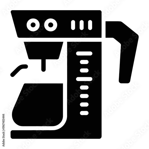 Modern coffee machine vector of a sleek design and multiple brewing options