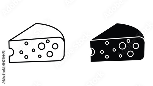 Comparison of two types of cheese slices with distinct textures and appearances
