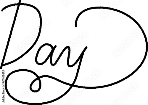 손글씨 스타일의 'Day'