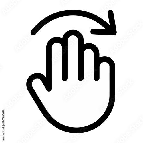 Vector of a hand clicking on a touch screen device representing technology interaction