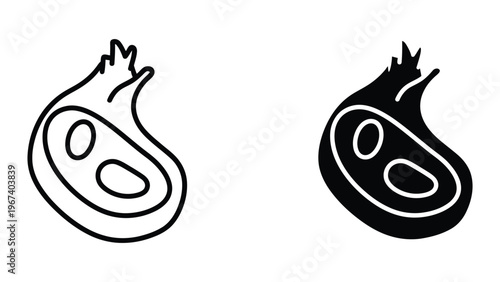 Comparison of a healthy kidney and a diseased or damaged kidney illustration