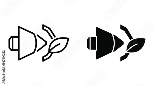 Comparison of audio output icons with varying visual styles and fill patterns