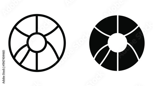 Contrast between segmented circular diagrams with different fill styles